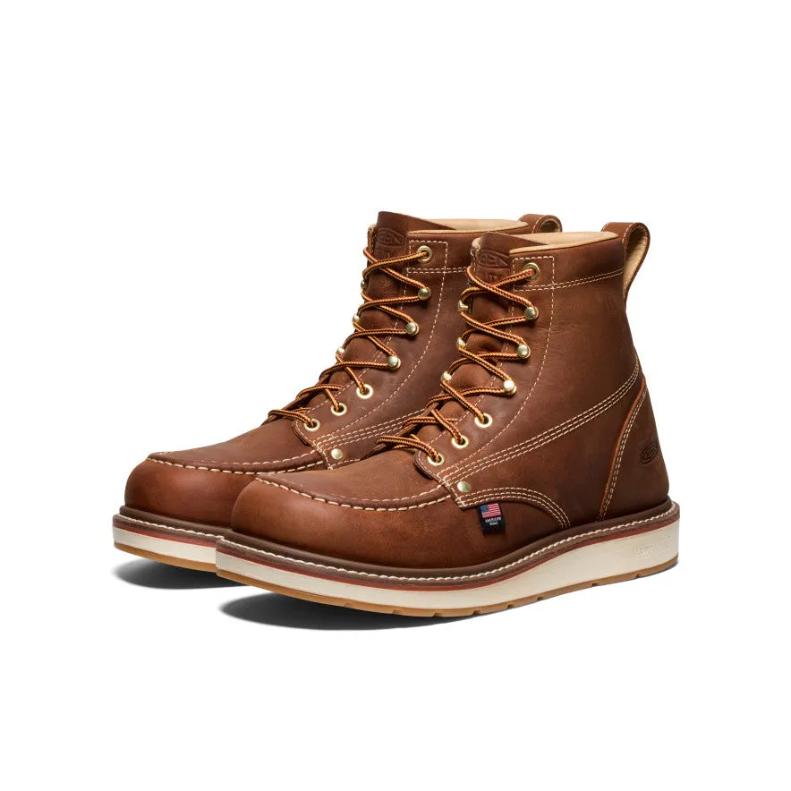 Keen Men's Liberty 6" Boot (Soft Toe)  |  Leather Brown/Birch