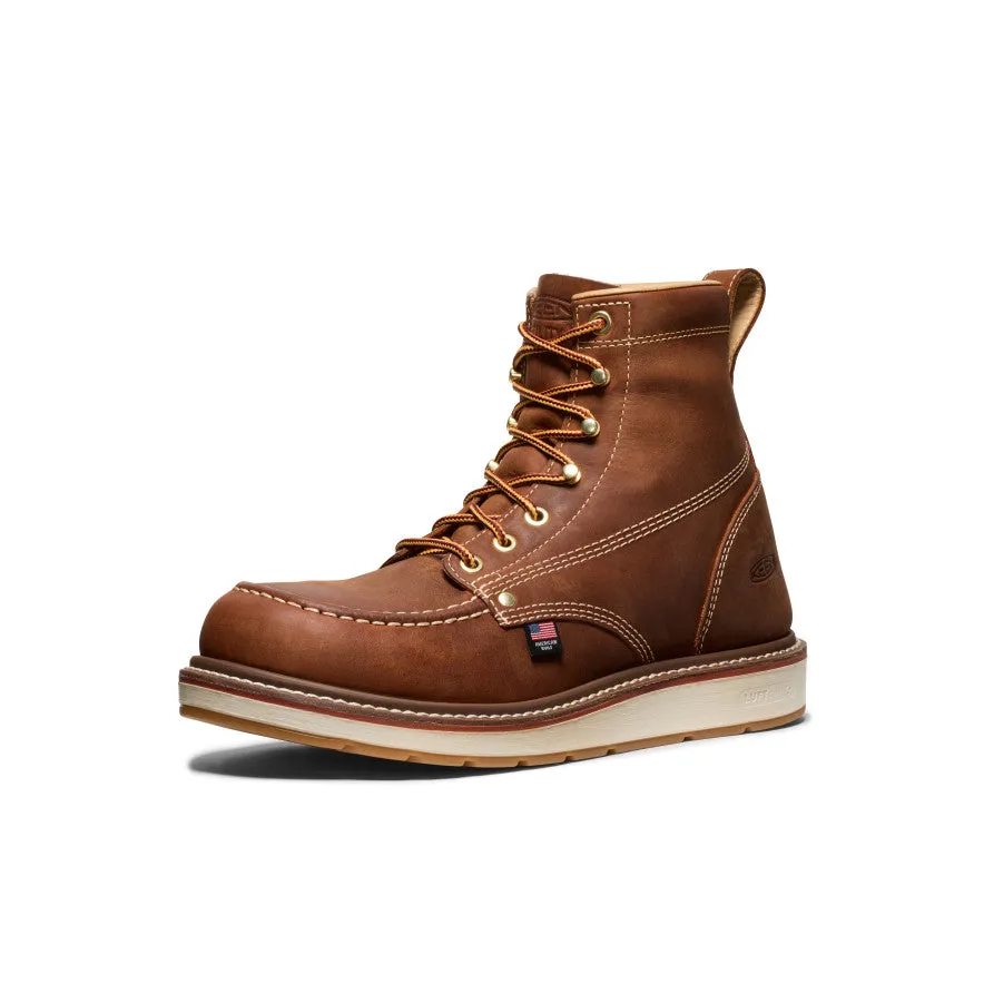 Keen Men's Liberty 6" Boot (Soft Toe)  |  Leather Brown/Birch