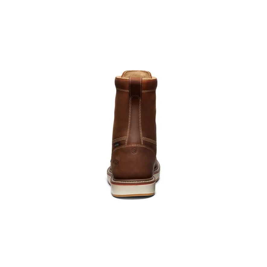 Keen Men's Liberty 8" Waterproof Boot (Soft Toe)  |  Leather Brown/Gum