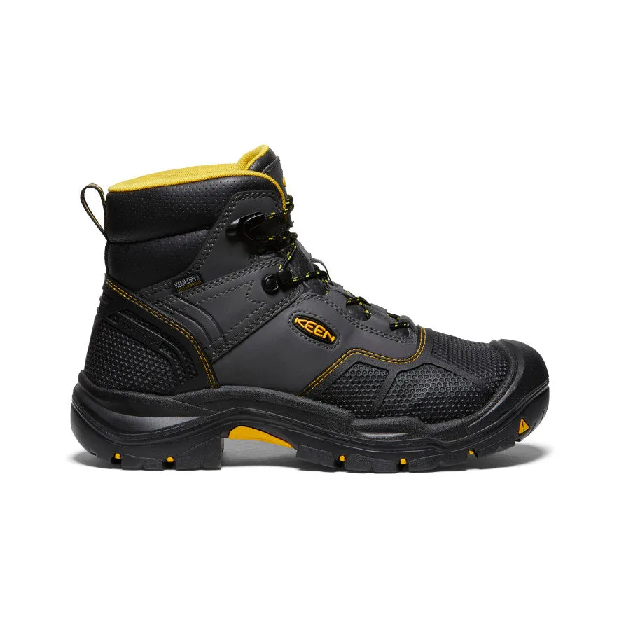 Keen Men's Logandale Waterproof Boot (Steel Toe)  |  Raven/Black