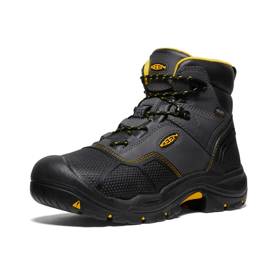 Keen Men's Logandale Waterproof Boot (Steel Toe)  |  Raven/Black