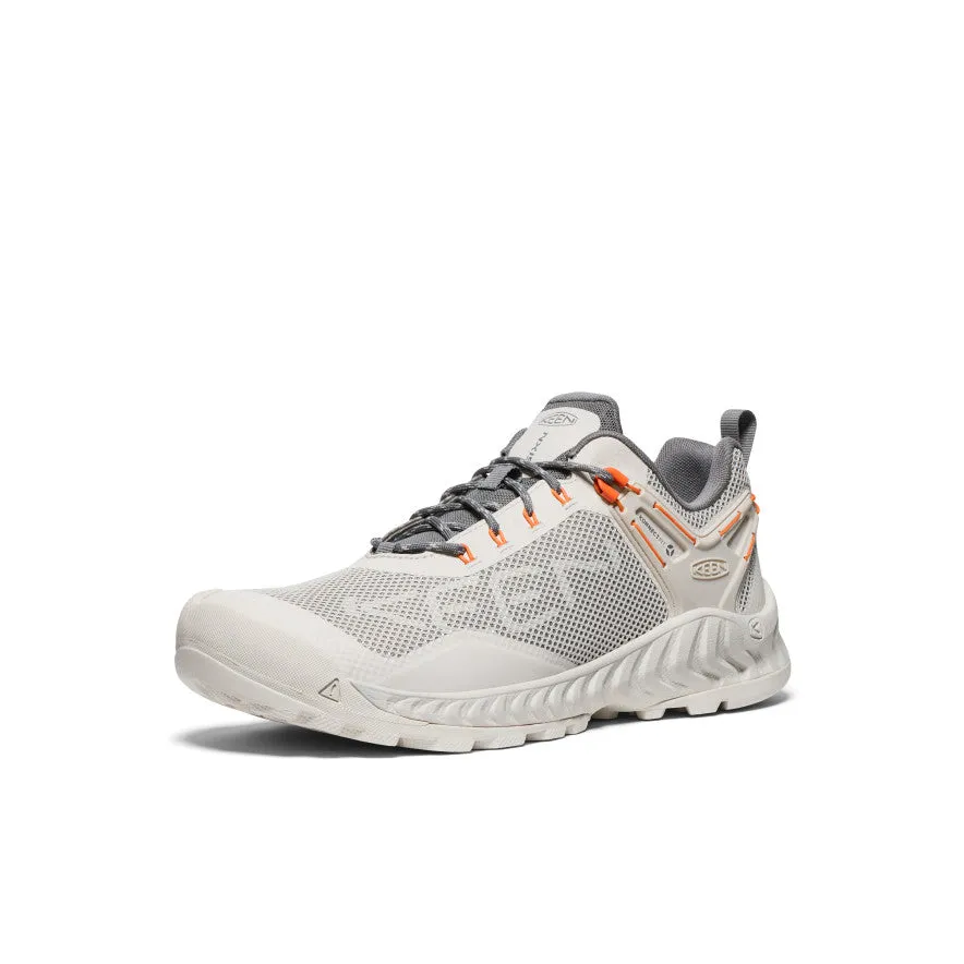 Keen Men's NXIS EVO Waterproof Shoe  |  Silver Lining/Scarlet Ibis