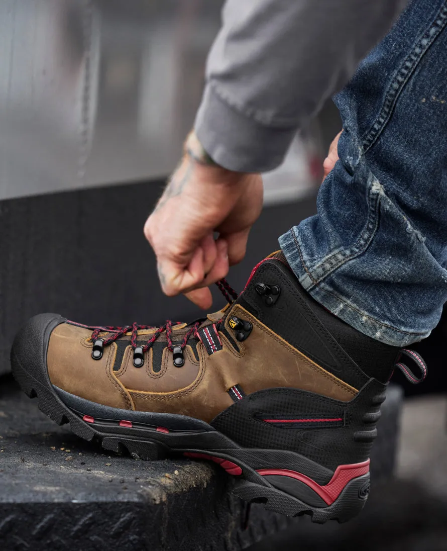 Keen Men's Pittsburgh 6" Waterproof Boot (Steel Toe)  |  Bison