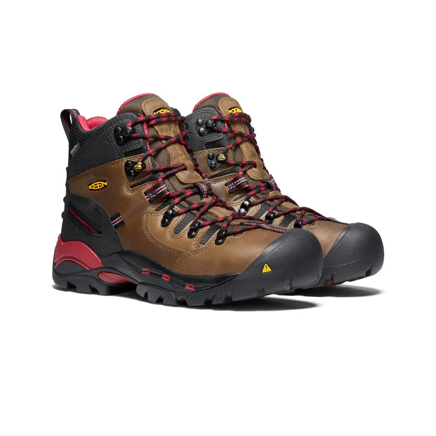 Keen Men's Pittsburgh 6" Waterproof Boot (Steel Toe)  |  Bison