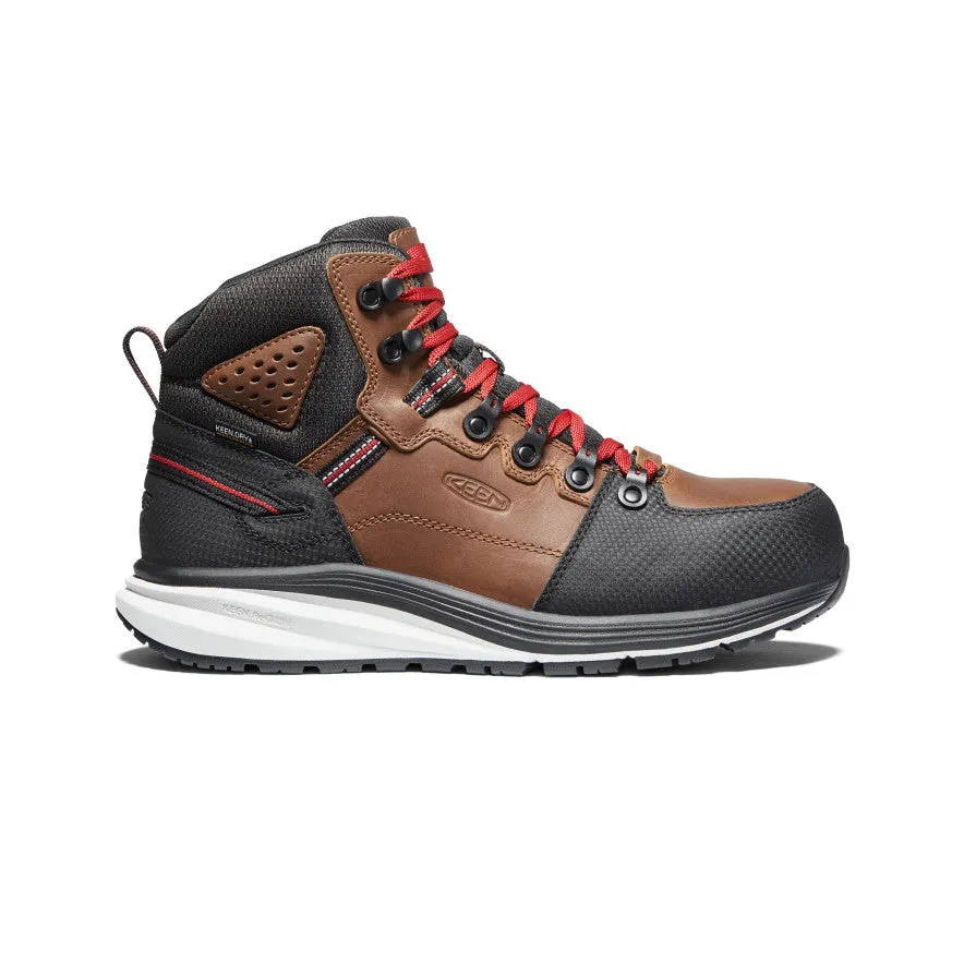Keen Men's Red Hook Waterproof Boot (Carbon Toe)  |  Tobacco/Black
