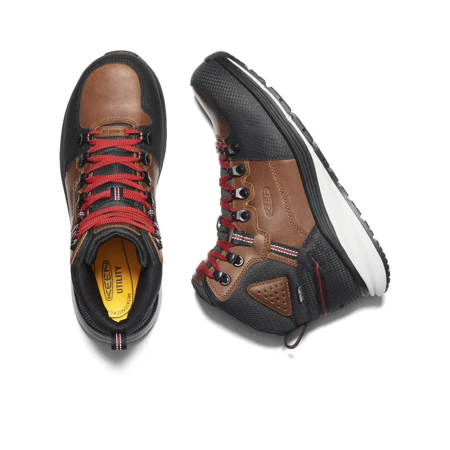 Keen Men's Red Hook Waterproof Boot (Carbon Toe)  |  Tobacco/Black