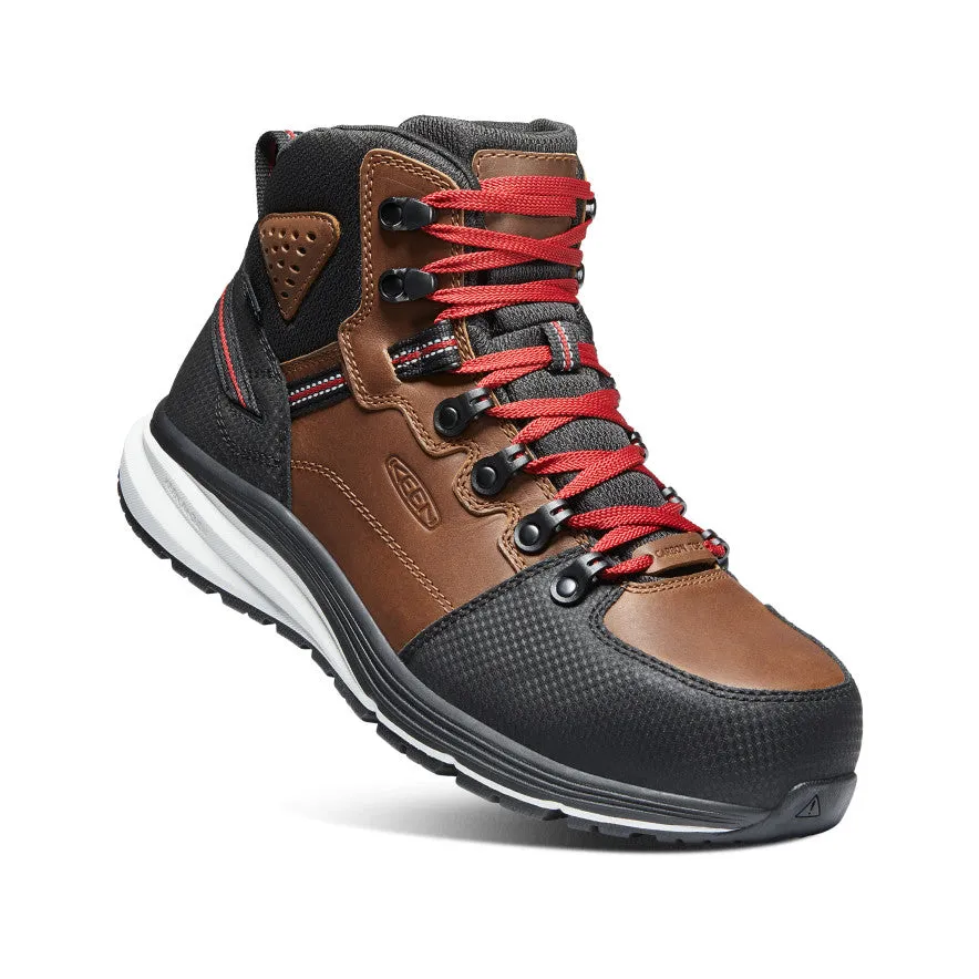 Keen Men's Red Hook Waterproof Boot (Carbon Toe)  |  Tobacco/Black