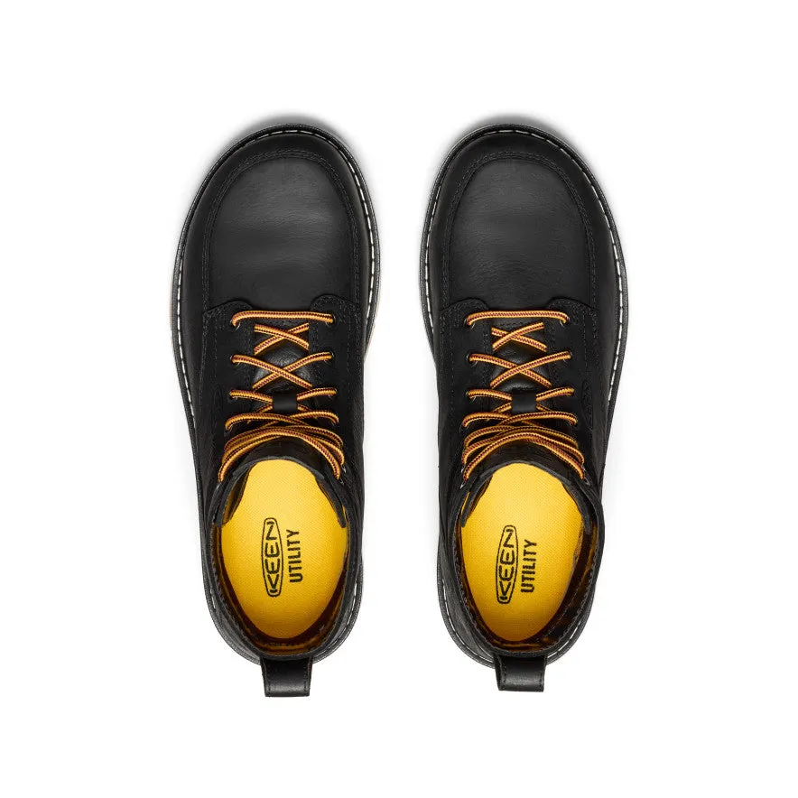 Keen Men's San Jose 6" Waterproof Boot (Aluminum Toe)  |  Black/Gum