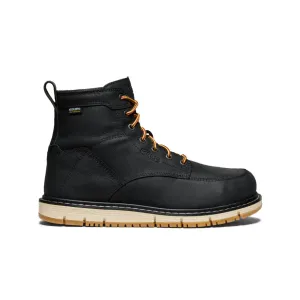 Keen Men's San Jose 6" Waterproof Boot (Aluminum Toe)  |  Black/Gum