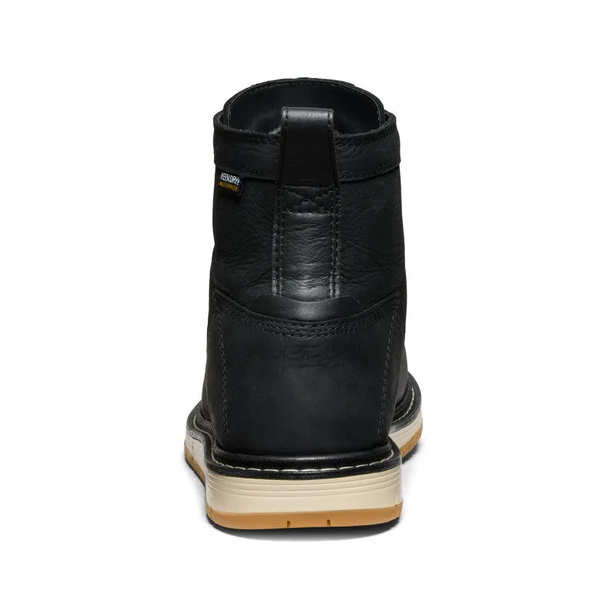 Keen Men's San Jose 6" Waterproof Boot (Aluminum Toe)  |  Black/Gum