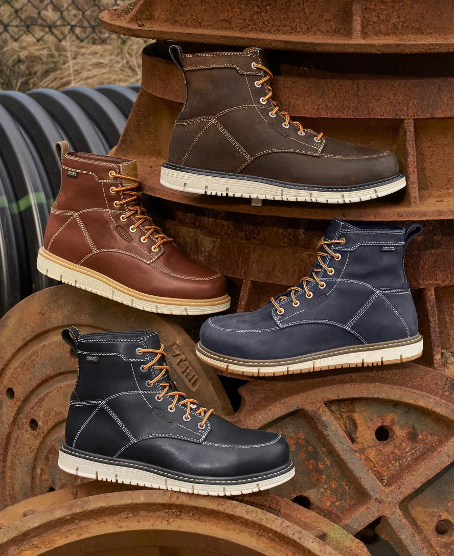 Keen Men's San Jose 6" Waterproof Boot (Aluminum Toe)  |  Cascade Brown/Black