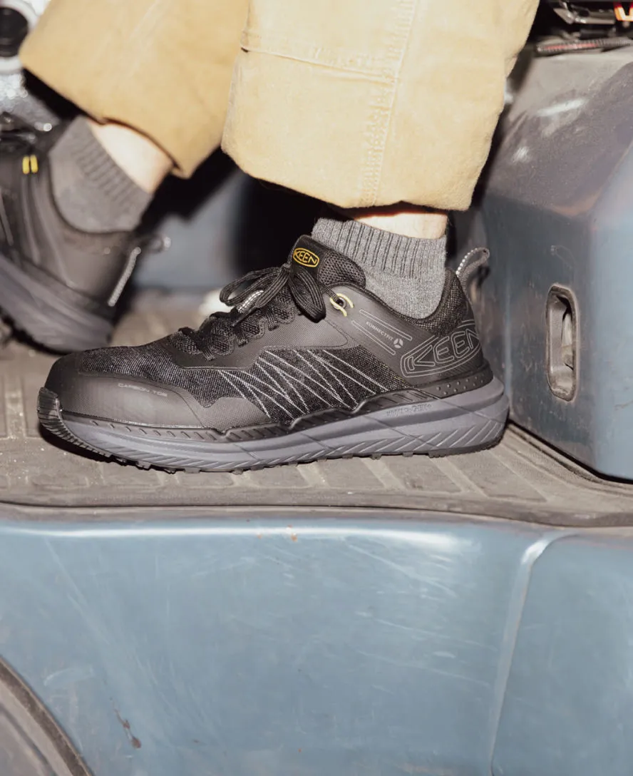 Keen Men's Speedworks Work Sneaker (Carbon Toe)  |  Black/Steel Grey