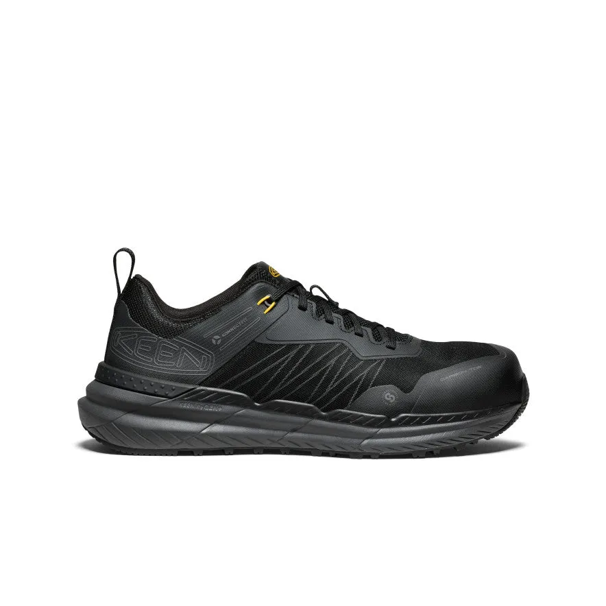 Keen Men's Speedworks Work Sneaker (Carbon Toe)  |  Black/Steel Grey