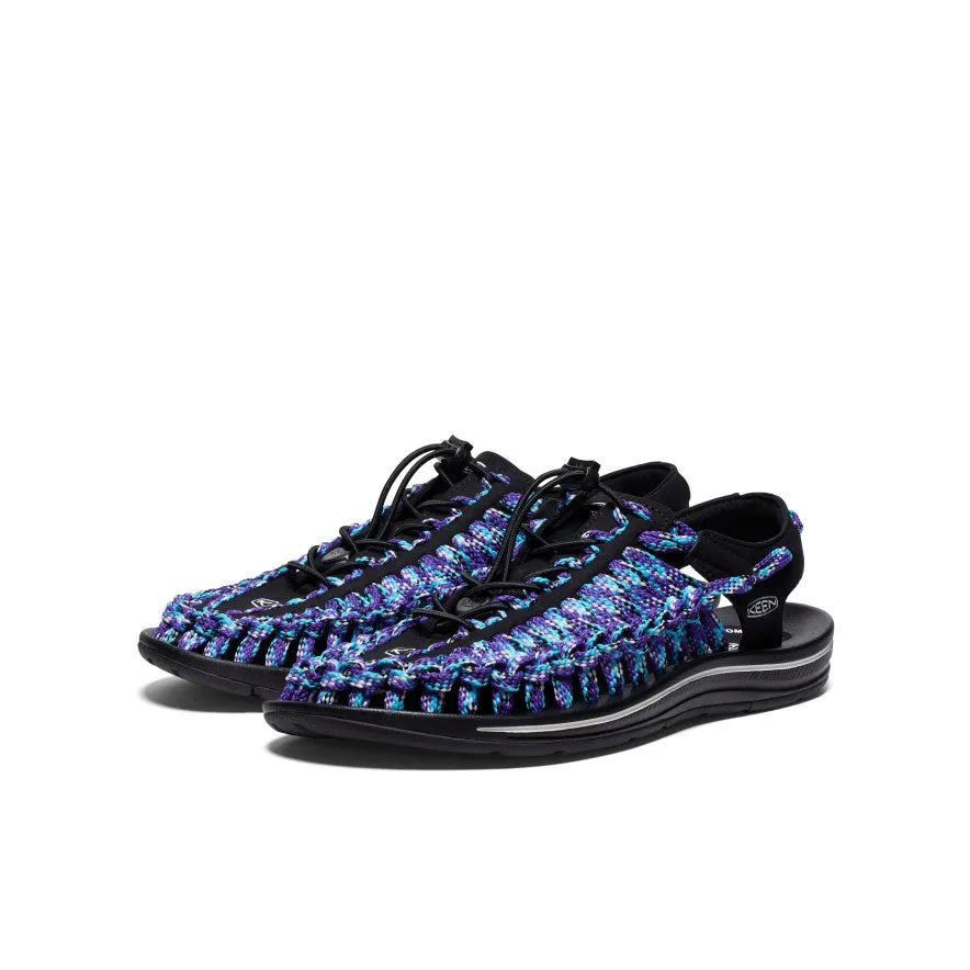 Keen Men's UNEEK Flat Cord Sneaker x Bamboo Shoots  |  Black/Tillandsia Purple