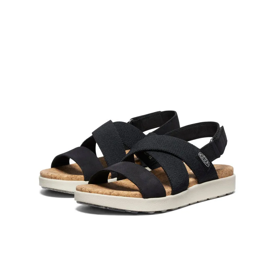 Keen Women's Elle Criss Cross Sandal  |  Black/Birch
