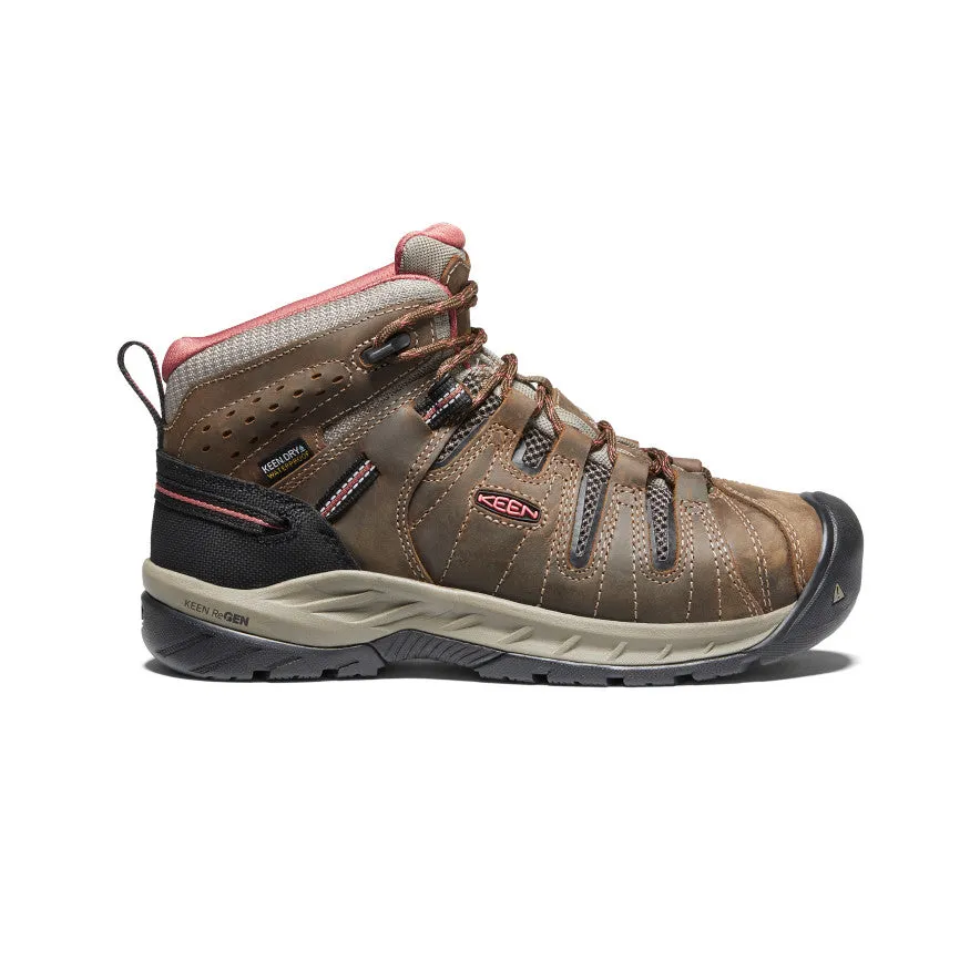 Keen Women's Flint II Waterproof Boot (Soft Toe)  |  Cascade Brown/Brick Dust