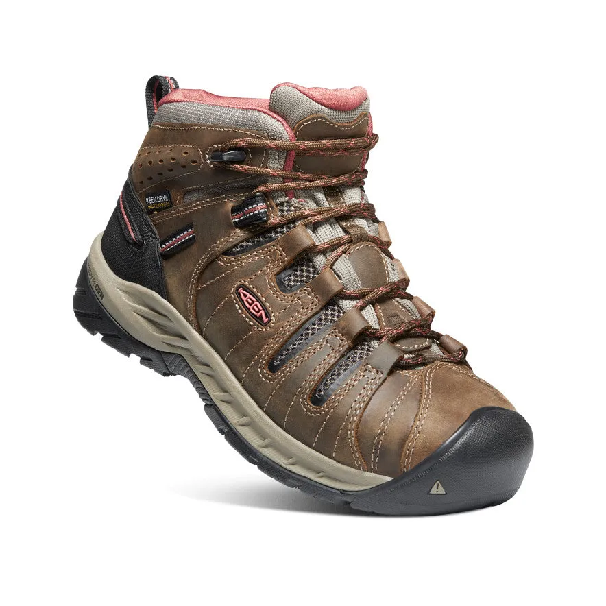 Keen Women's Flint II Waterproof Boot (Soft Toe)  |  Cascade Brown/Brick Dust