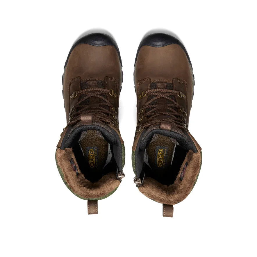 Keen Women's Greta Tall Waterproof Boot  |  Dark Earth/Green Plaid