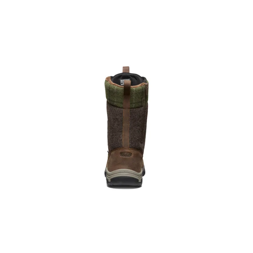 Keen Women's Greta Tall Waterproof Boot  |  Dark Earth/Green Plaid