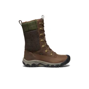 Keen Women's Greta Tall Waterproof Boot  |  Dark Earth/Green Plaid