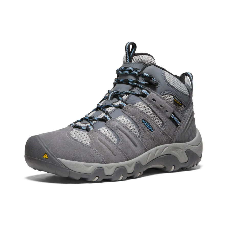 Keen Women's Headout Waterproof Hiking Boot  |  Steel Grey/Blue Heaven