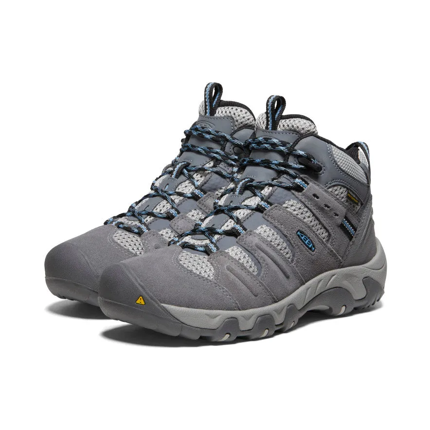 Keen Women's Headout Waterproof Hiking Boot  |  Steel Grey/Blue Heaven
