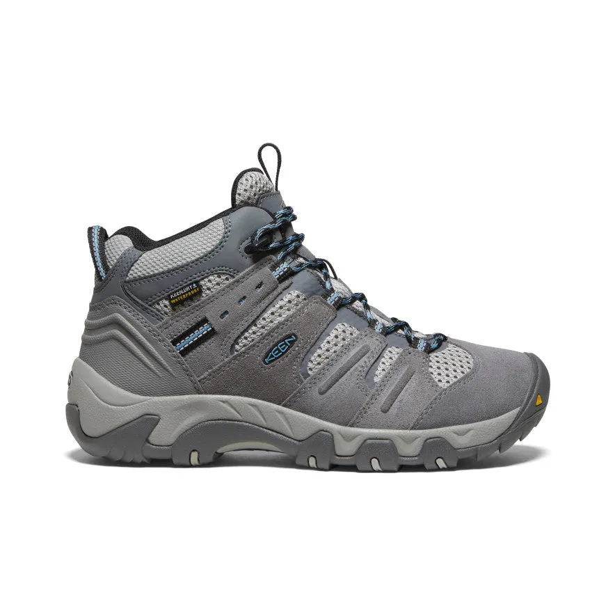 Keen Women's Headout Waterproof Hiking Boot  |  Steel Grey/Blue Heaven