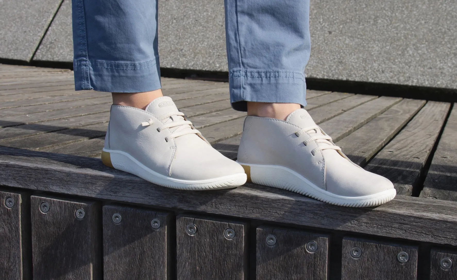 Keen Women's KNX Chukka  |  Silver Lining/Star White