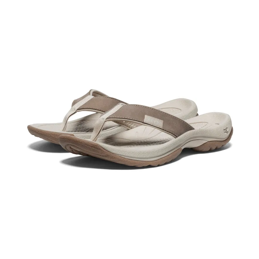 Keen Women's Kona Leather Flip-Flop  |  Brindle/Silver Birch