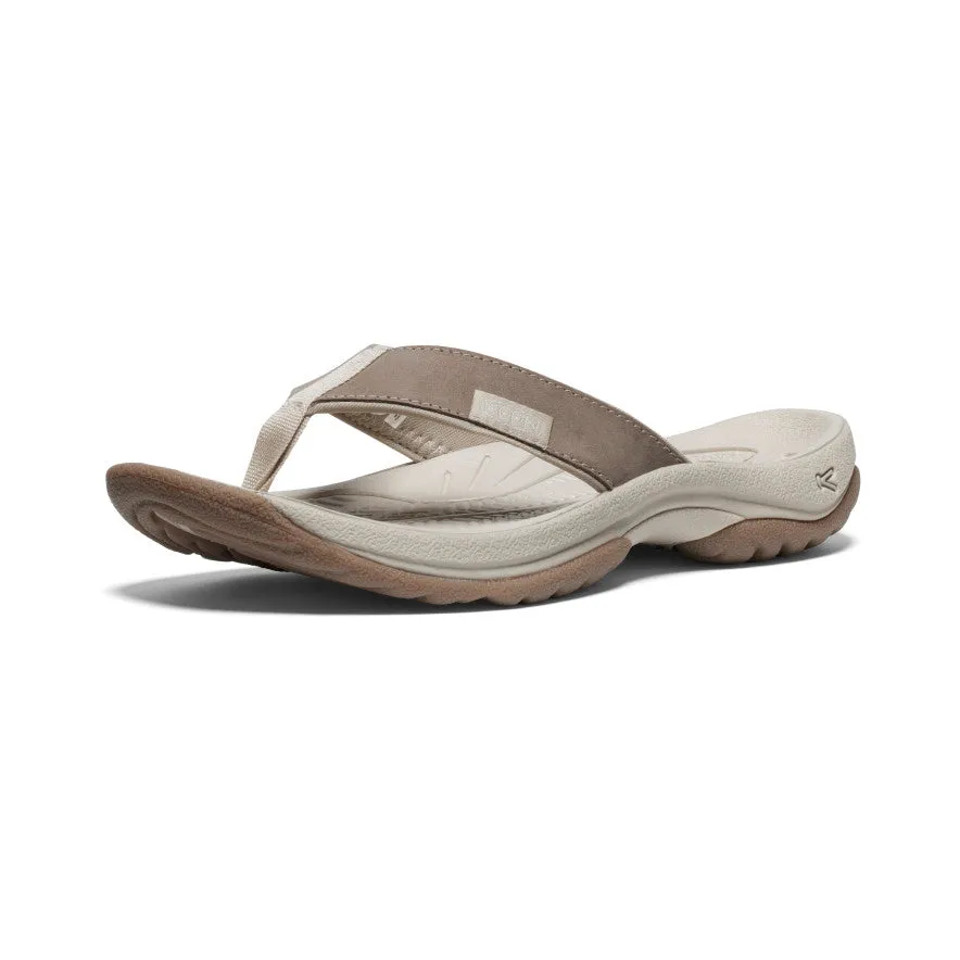 Keen Women's Kona Leather Flip-Flop  |  Brindle/Silver Birch