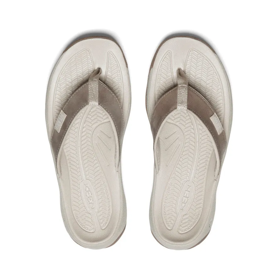 Keen Women's Kona Leather Flip-Flop  |  Brindle/Silver Birch