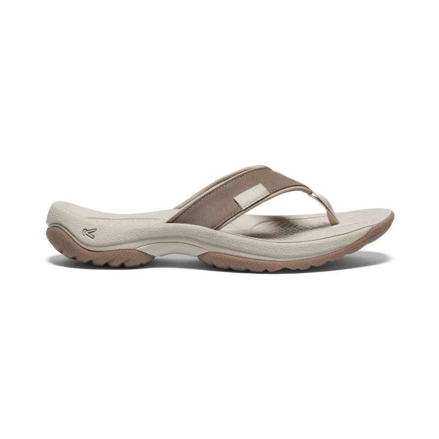 Keen Women's Kona Leather Flip-Flop  |  Brindle/Silver Birch
