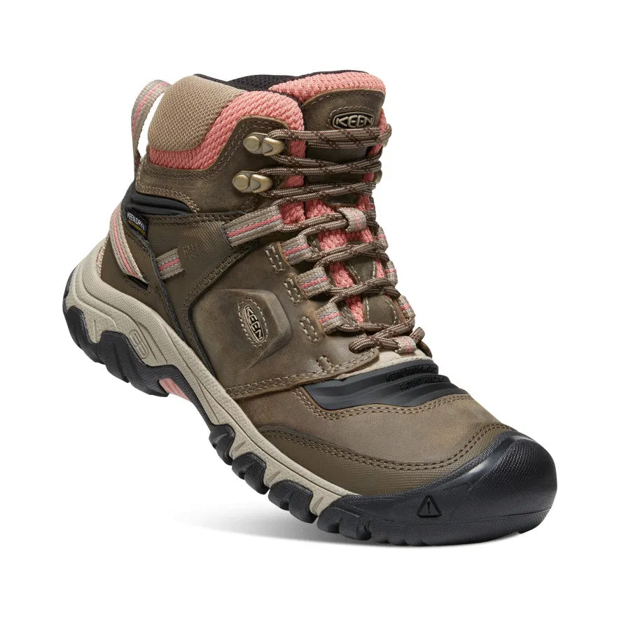 Keen Women's Ridge Flex Waterproof Boot  |  Timberwolf/Brick Dust