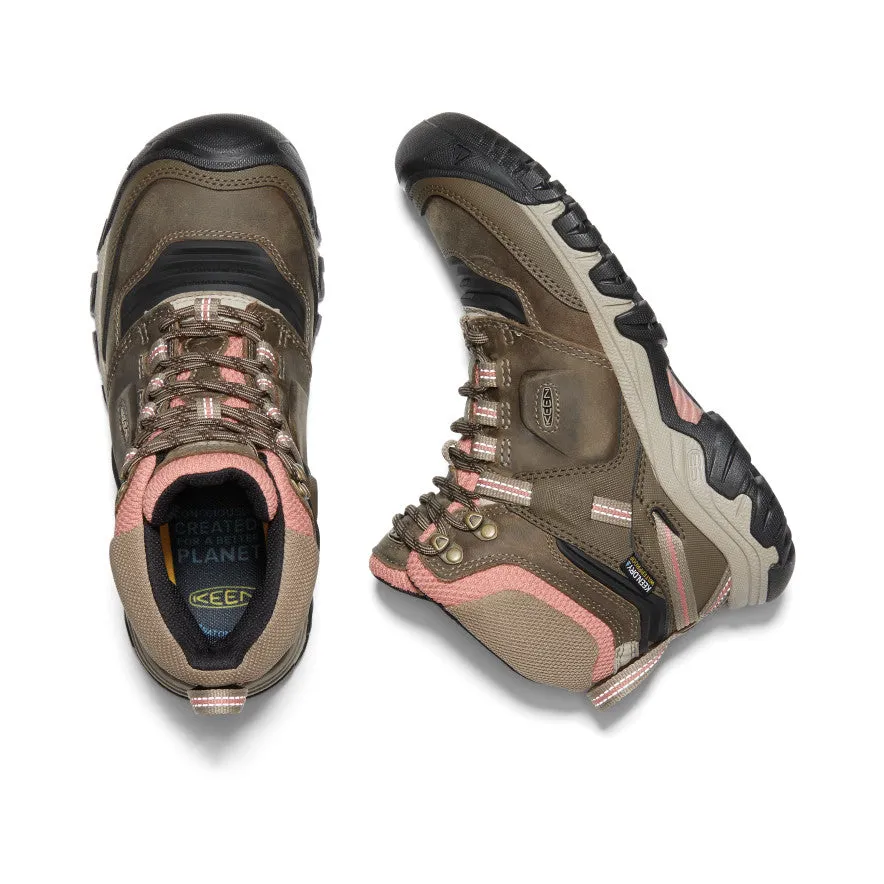 Keen Women's Ridge Flex Waterproof Boot  |  Timberwolf/Brick Dust