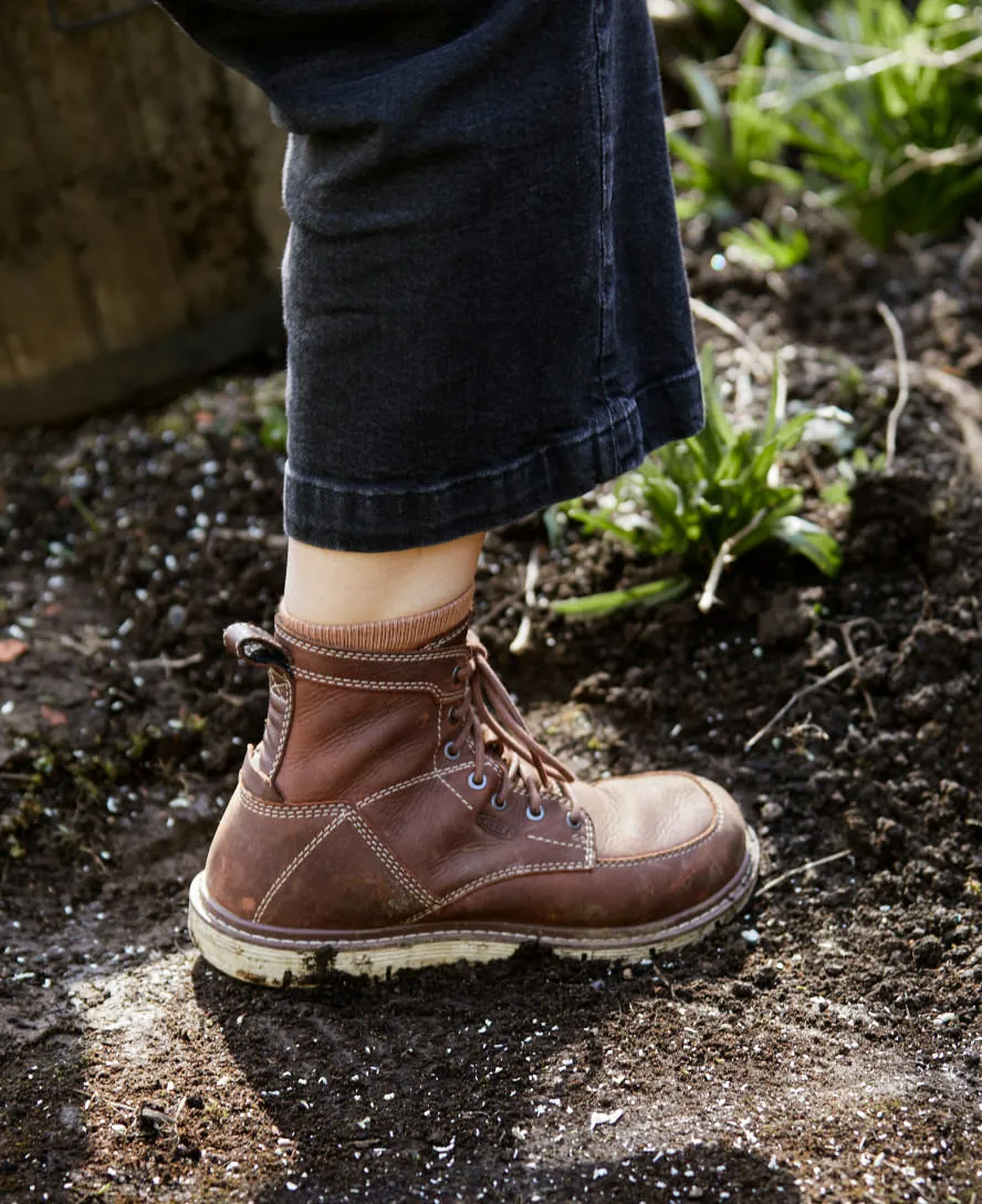 Keen Women's San Jose 6" Boot (Soft Toe)  |  Gingerbread/Off White