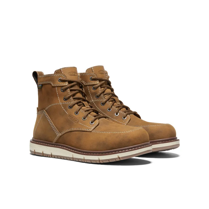 Keen Women's San Jose 6" Waterproof Boot (Aluminum Toe)  |  Almond/Gum