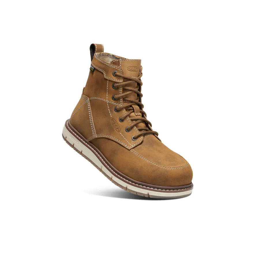Keen Women's San Jose 6" Waterproof Boot (Aluminum Toe)  |  Almond/Gum