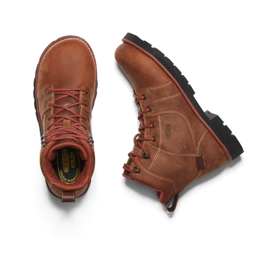 Keen Women's Seattle 6" Waterproof Boot (Aluminum Toe)  |  Gingerbread/Black