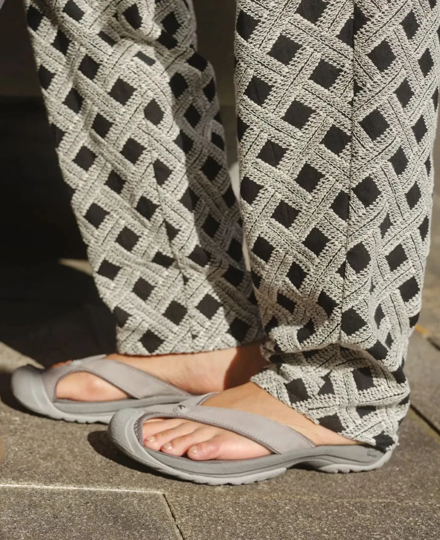 Keen Women's Waimea Leather Flip-Flop  |  Black/Black