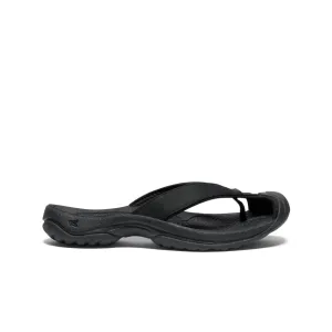 Keen Women's Waimea Leather Flip-Flop  |  Black/Black