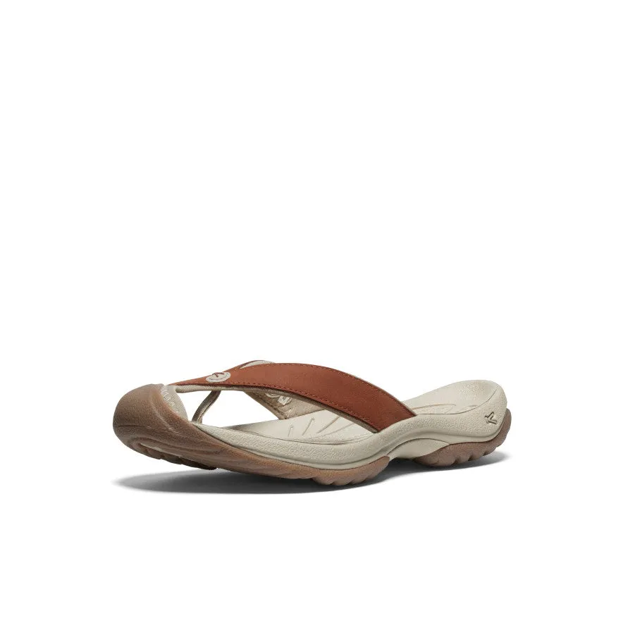 Keen Women's Waimea Leather Flip-Flop  |  Sorrel Horse/Plaza Taupe