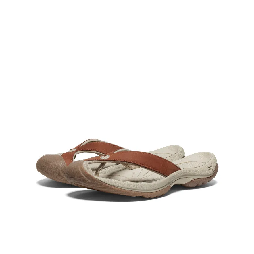 Keen Women's Waimea Leather Flip-Flop  |  Sorrel Horse/Plaza Taupe