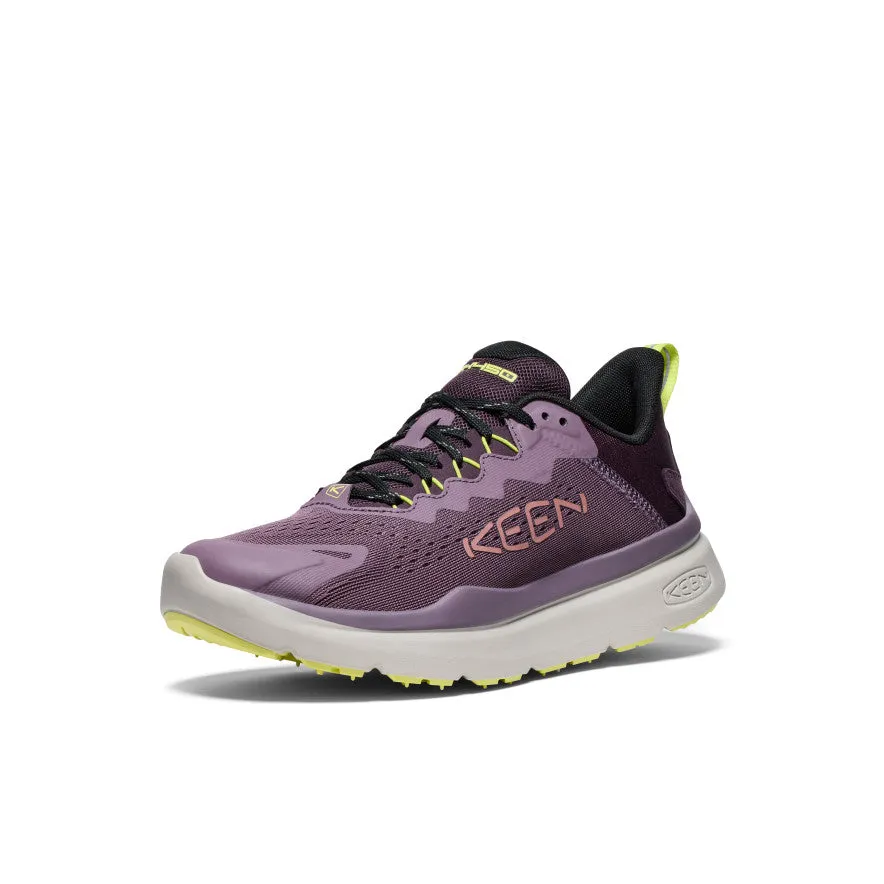 Keen Women's WK450 Walking Shoe  |  Black Plum/Daiquiri Green
