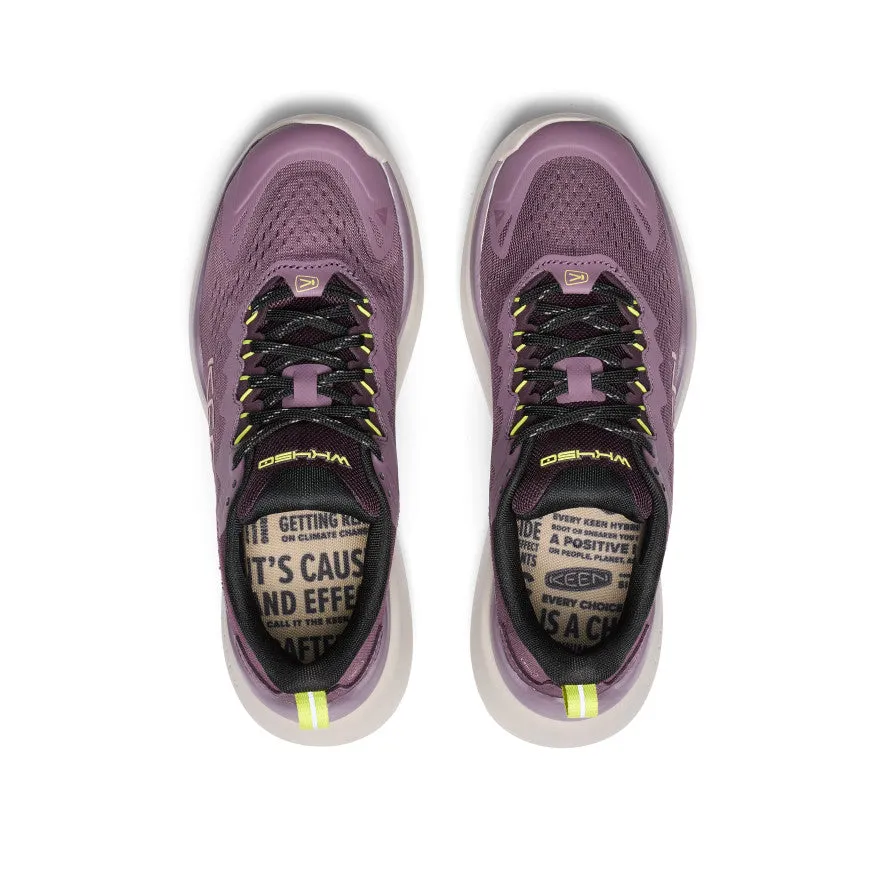 Keen Women's WK450 Walking Shoe  |  Black Plum/Daiquiri Green