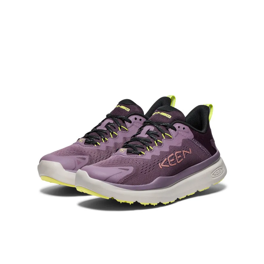 Keen Women's WK450 Walking Shoe  |  Black Plum/Daiquiri Green