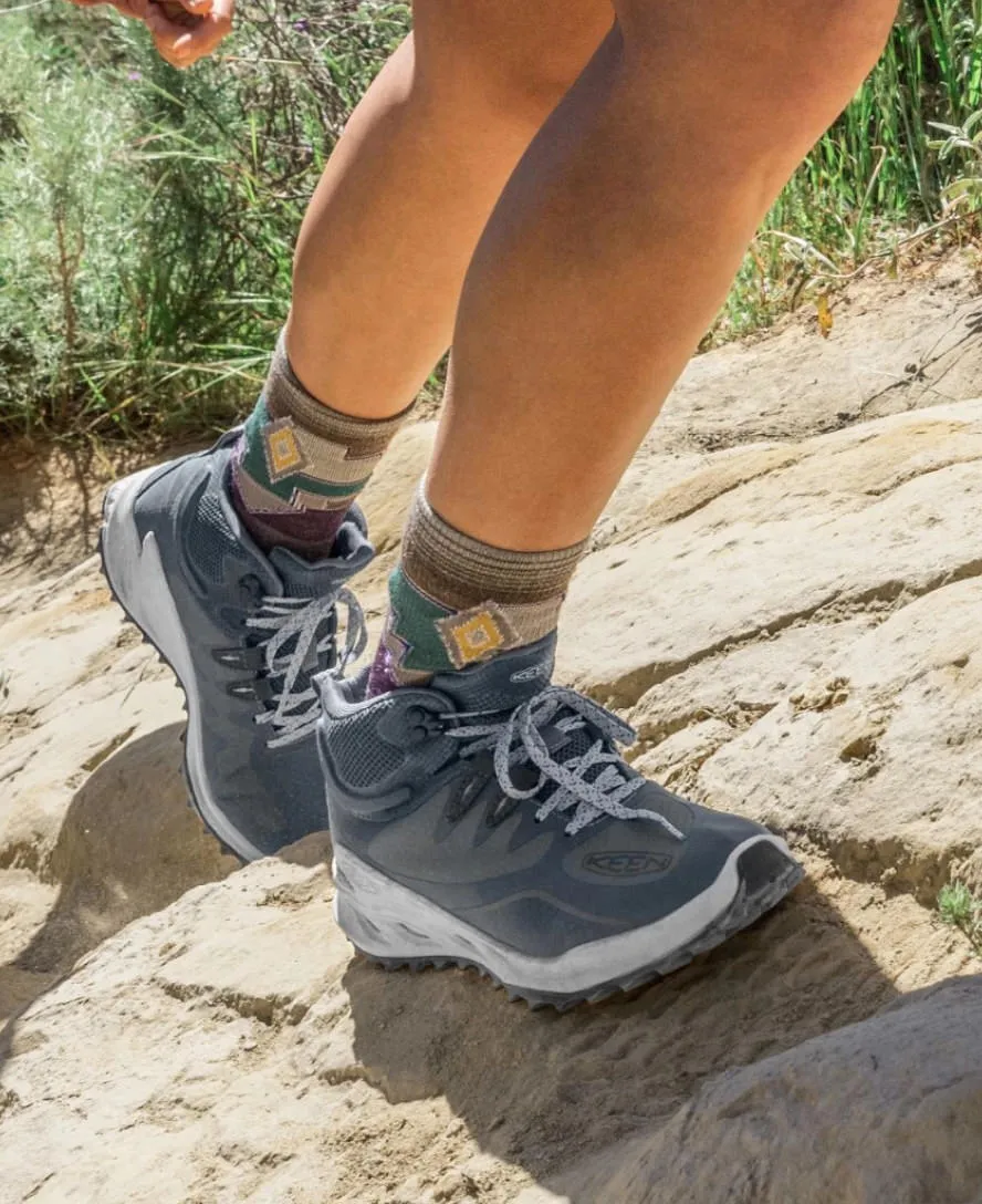 Keen Women's Zionic Waterproof Hiking Boot  |  Black Plum/Daiquiri Green