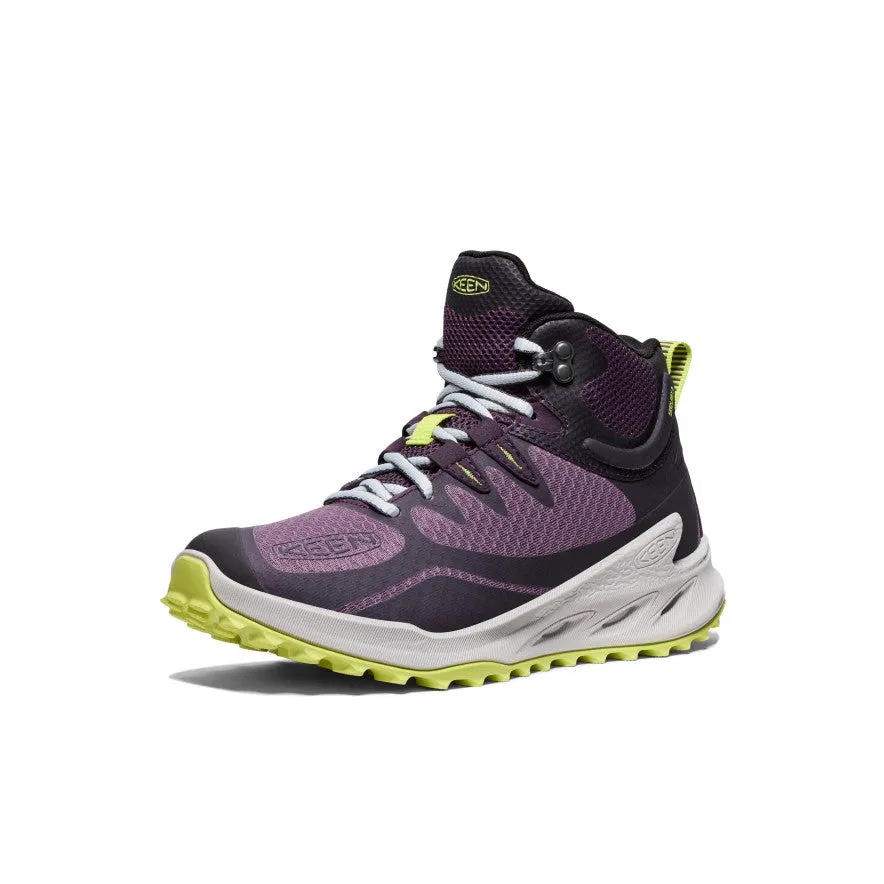 Keen Women's Zionic Waterproof Hiking Boot  |  Black Plum/Daiquiri Green