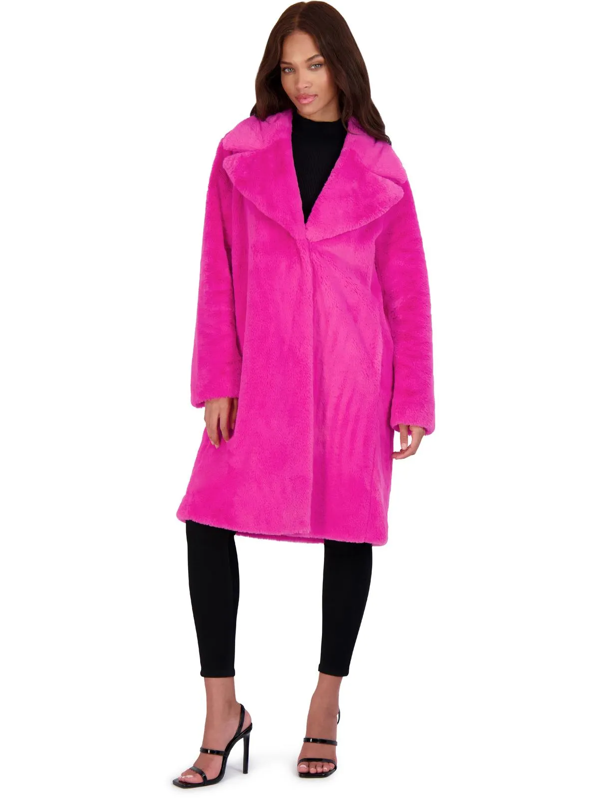 Reformation Womens Faux Fur Plush Faux Fur Coat