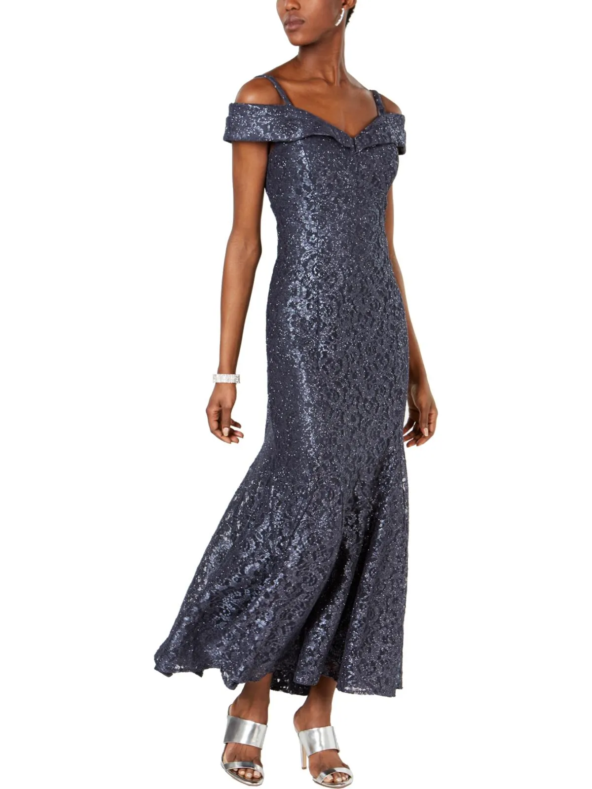 Reformation Womens Lace Formal Evening Dress