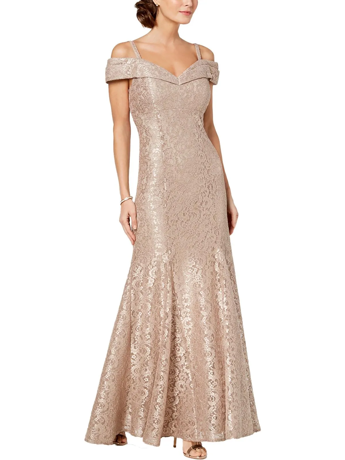 Reformation Womens Lace Formal Evening Dress
